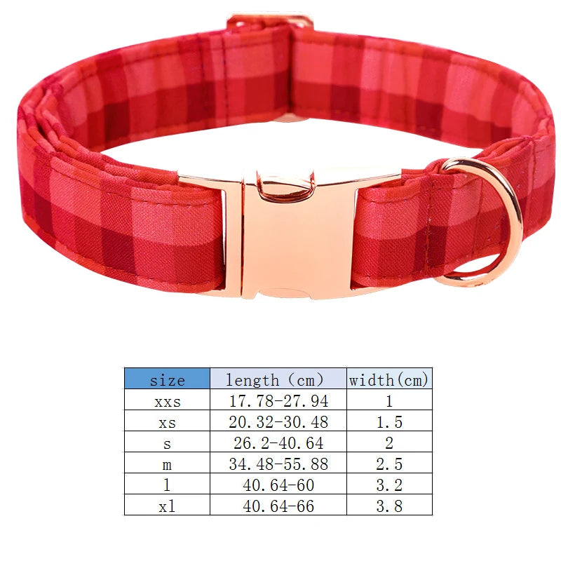 Red Checkered Collar and Bowtie