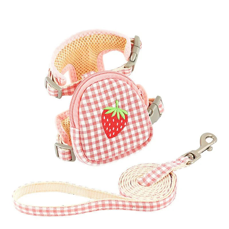 Lemon Picnic Cat Harness with Backpack
