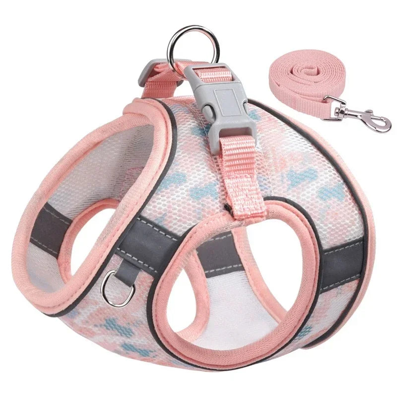 Teal Army Mesh Cat Harness
