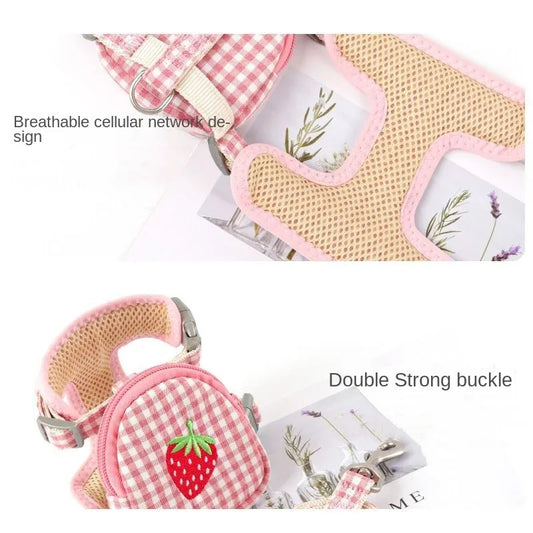 Lemon Picnic Cat Harness with Backpack