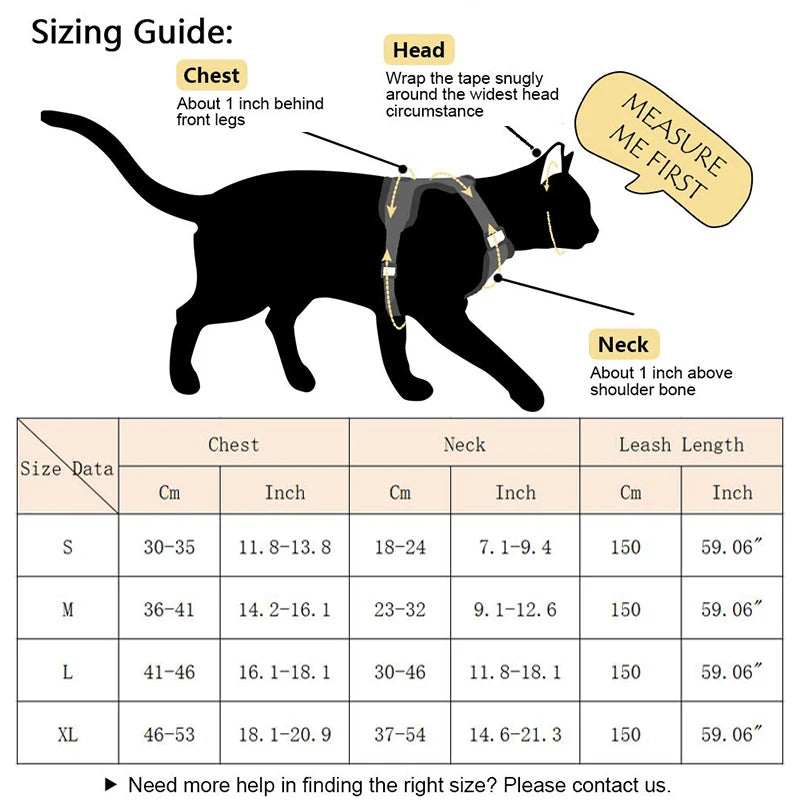 Khaki Reflective Cat Harness