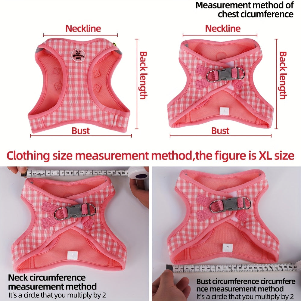 Blue Checkered Cat Harness