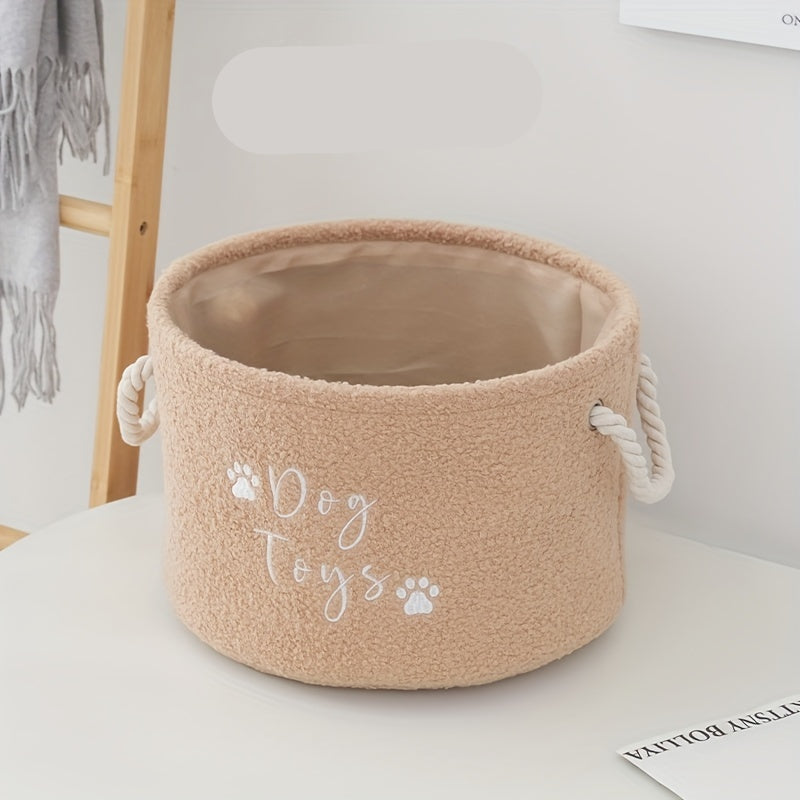 Teddy Fleece Toy Storage Baskets