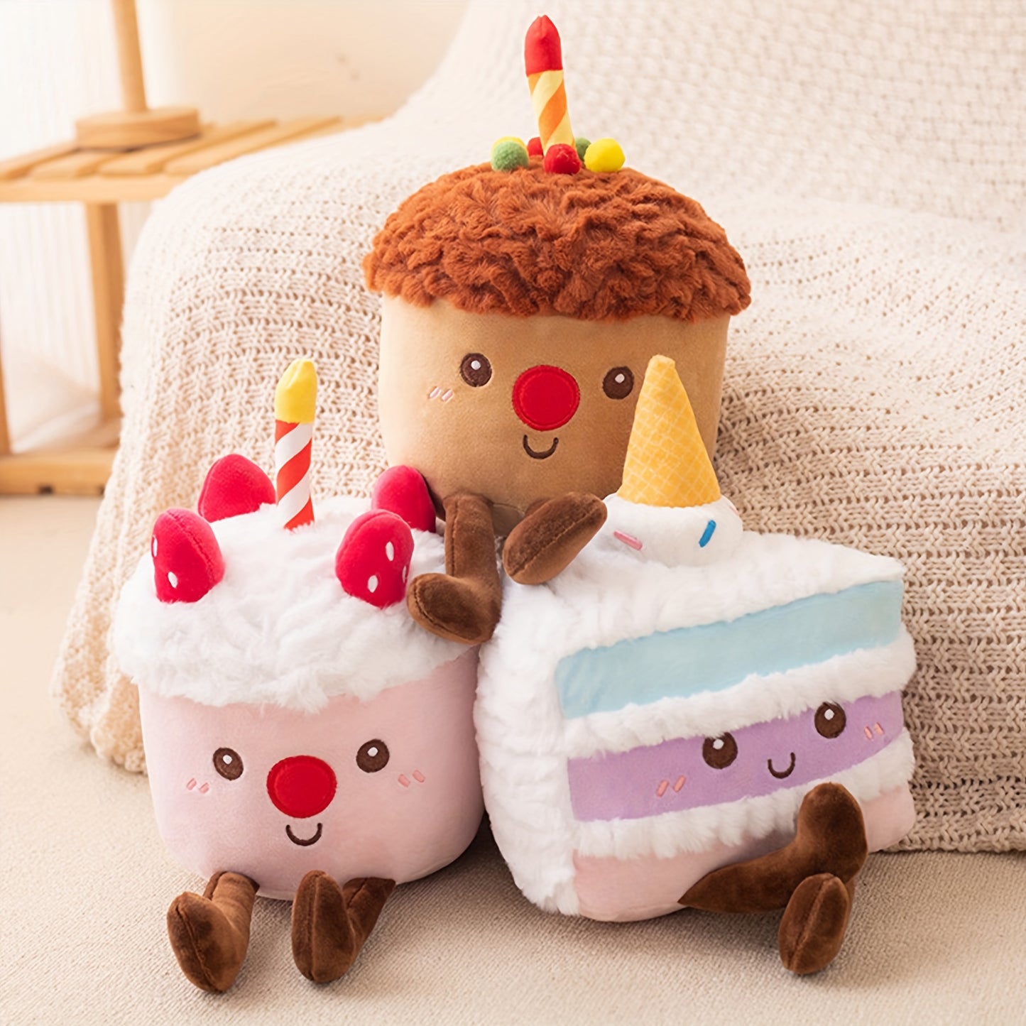 Adorable Birthday Cake Plush