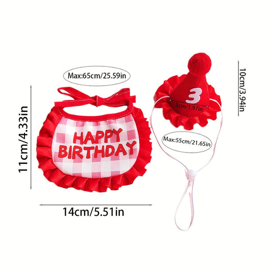 Birthday Bib and Hat Set