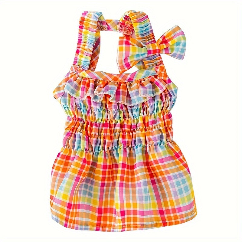 Rainbow Gingham Dress