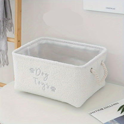 Teddy Fleece Toy Storage Baskets