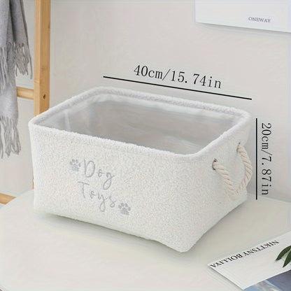 Teddy Fleece Toy Storage Baskets