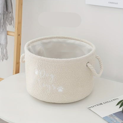 Teddy Fleece Toy Storage Baskets