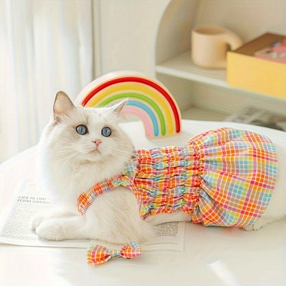 Rainbow Gingham Dress