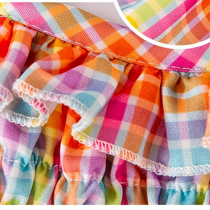 Rainbow Gingham Dress