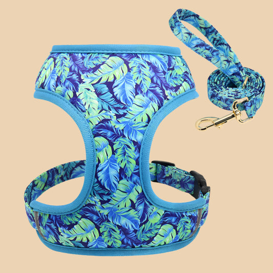Blue Tropical Palm Harness