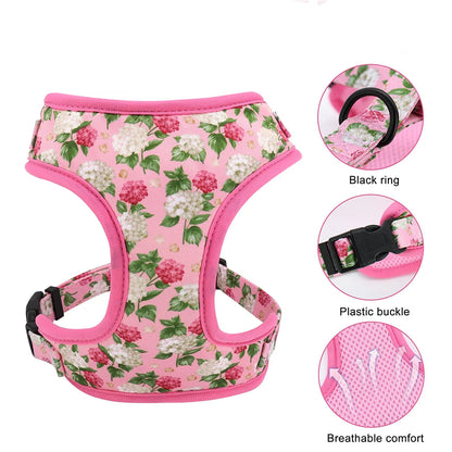 Orange Floral Harness