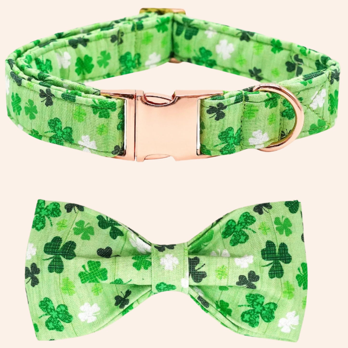 Lucky Clover Collar and Bowtie