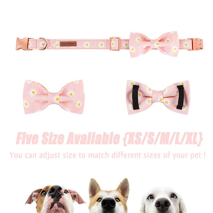Daisy Floral Collar and Bowtie