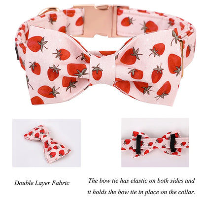 Strawberry Patch Collar and BowTie