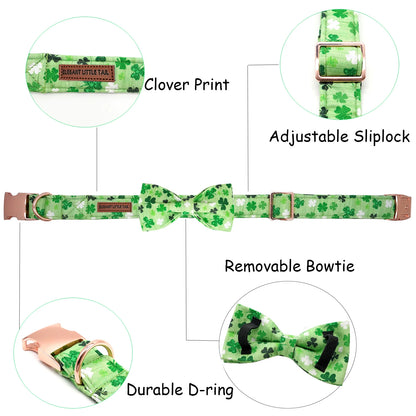 Lucky Clover Collar and Bowtie