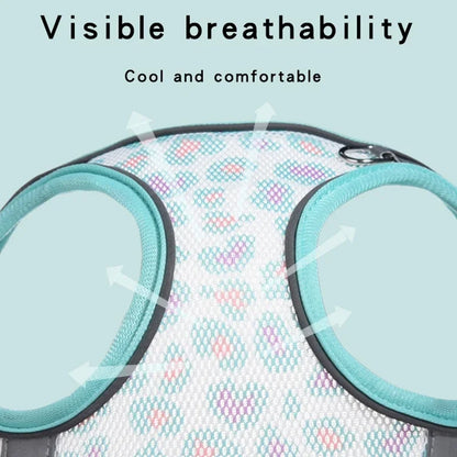 Blue Army Mesh Cat Harness