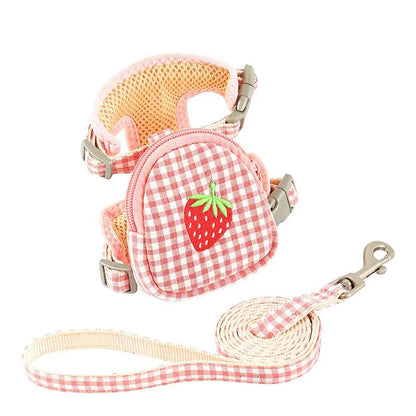 Lemon Picnic Cat Harness with Backpack