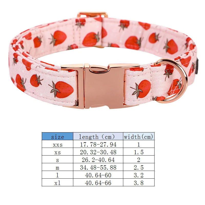 Strawberry Patch Collar and BowTie