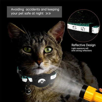 Reflective AirTag Cat Collar
