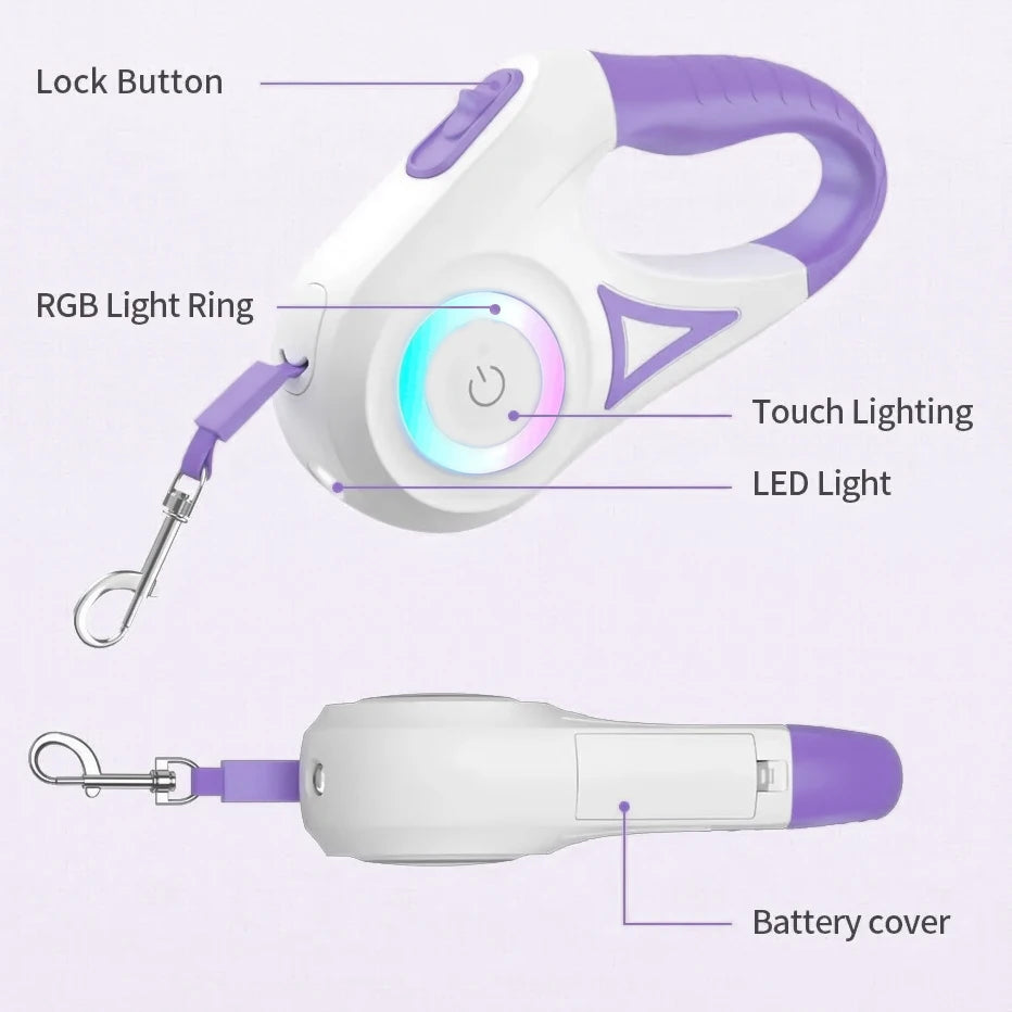 LED Retractable Leash