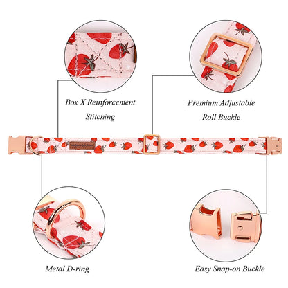 Strawberry Patch Collar and BowTie