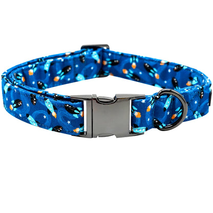 Space Rocket Collar and Bowtie