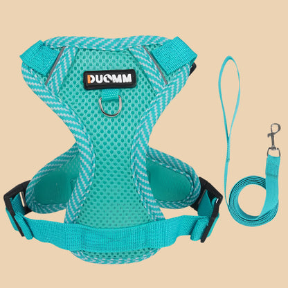 Aqua Reflective Cat Harness