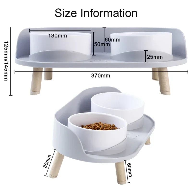 Adjustable Double Bowl Feeder