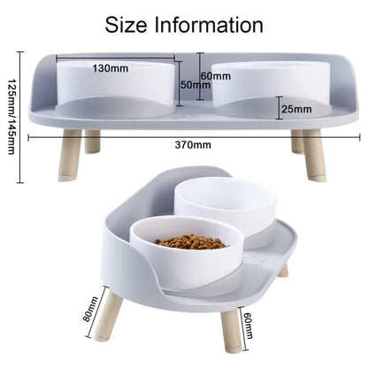 Adjustable Double Bowl Feeder