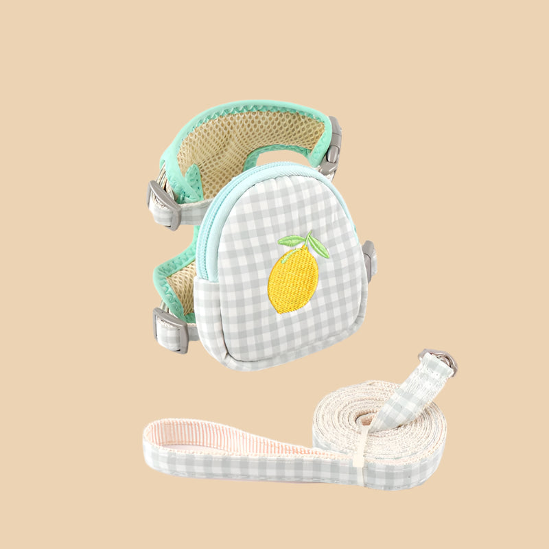 Lemon Picnic Cat Harness with Backpack