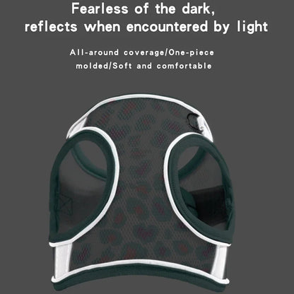 Orange Army Mesh Cat Harness