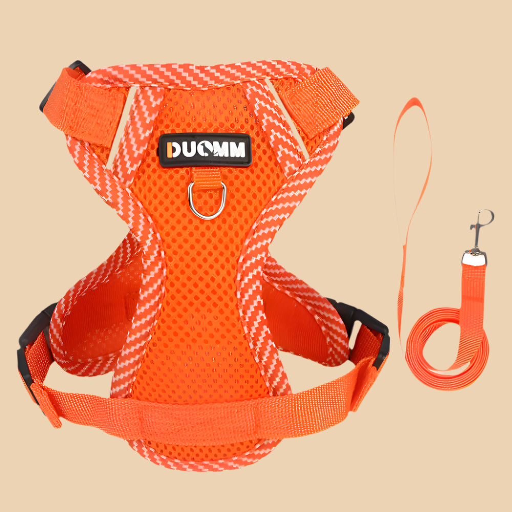 Orange Reflective Cat Harness
