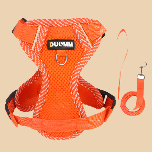 Orange Reflective Cat Harness