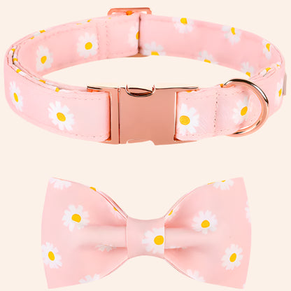 Daisy Floral Collar and Bowtie