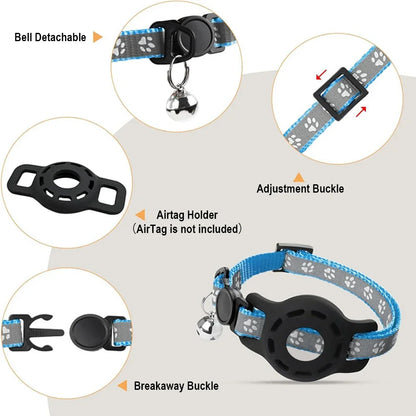 Reflective AirTag Cat Collar