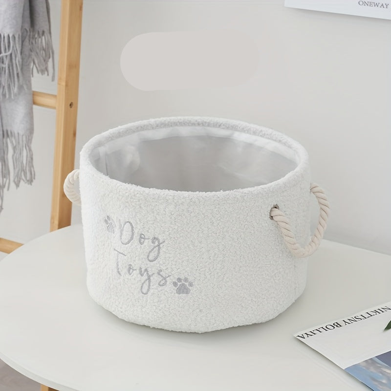 Teddy Fleece Toy Storage Baskets