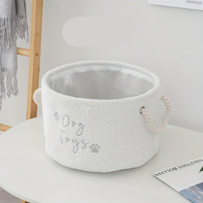 Teddy Fleece Toy Storage Baskets