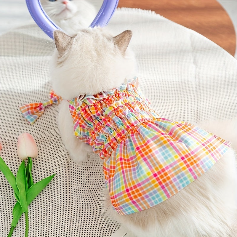 Rainbow Gingham Dress