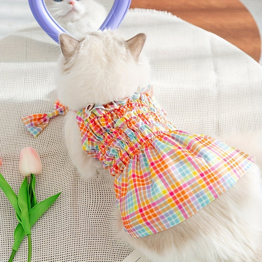 Rainbow Gingham Dress
