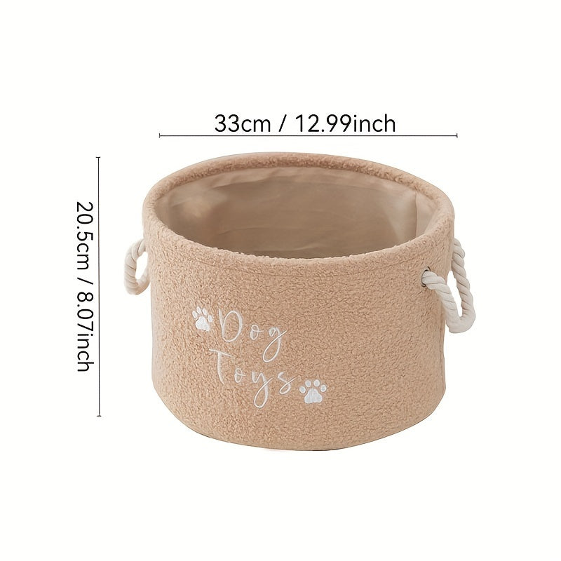 Teddy Fleece Toy Storage Baskets