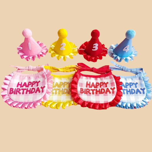 Birthday Bib and Hat Set
